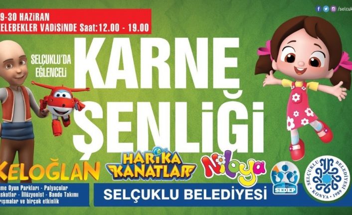 Çocuklar karne şenliğinde buluşuyor