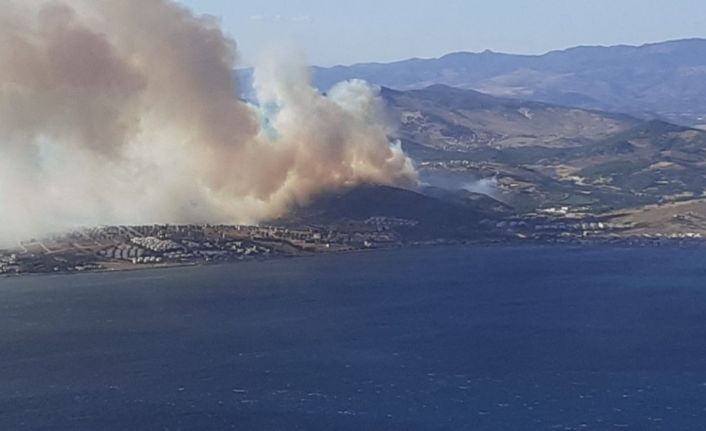 İzmir’deki yangın yazlık evlere doğru ilerliyor