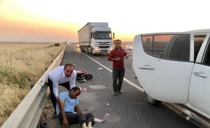 Nusaybin’de otomobil ile motosiklet çarpıştı: 1 yaralı