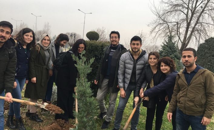 PAÜ’lü öğrenciler 100 fidanı toprakla buluşturdu