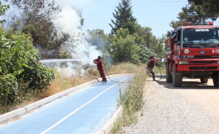 Tamirden dönen arazöz sayesinde büyümeden söndürüldü