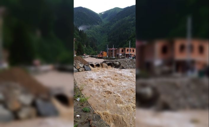 Trabzon’da etkili olan yağmur Uzungöl’ü de olumsuz etkiledi