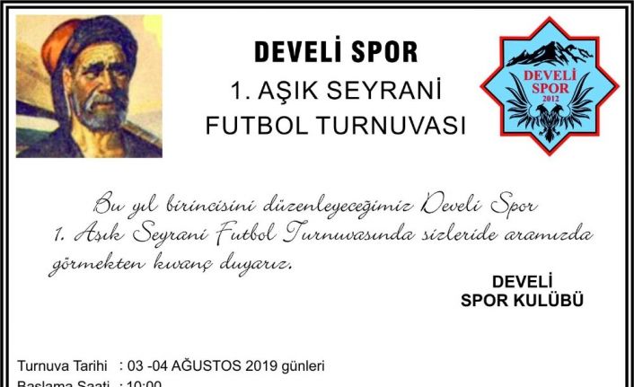 Aşık Seyrani Futbol Turnuvası Başlıyor