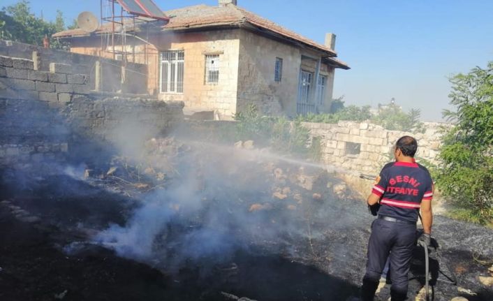 Bahçe yangını paniğe neden oldu