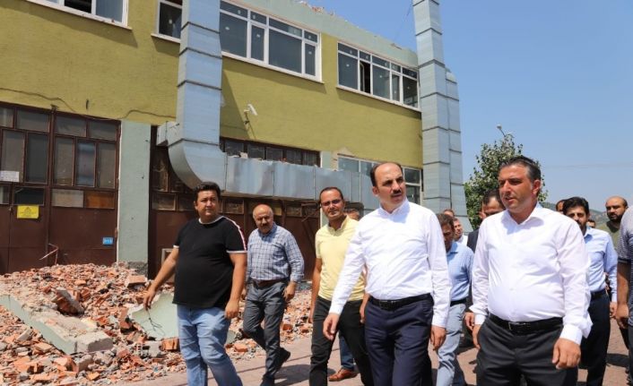 Başkan Altay’dan yanan silah fabrikasında inceleme