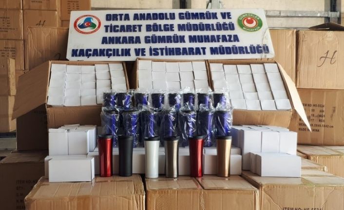 Çankırı’da 33 bin 400 adet kaçak termos bardak yakalandı