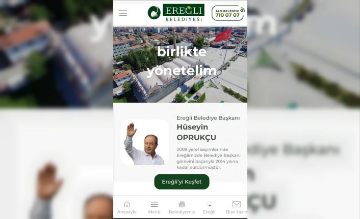 Ereğli Belediyesi mobil uygulamaya geçti