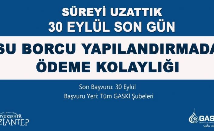 GASKİ, su borcu taksitlendirmede süreyi uzattı