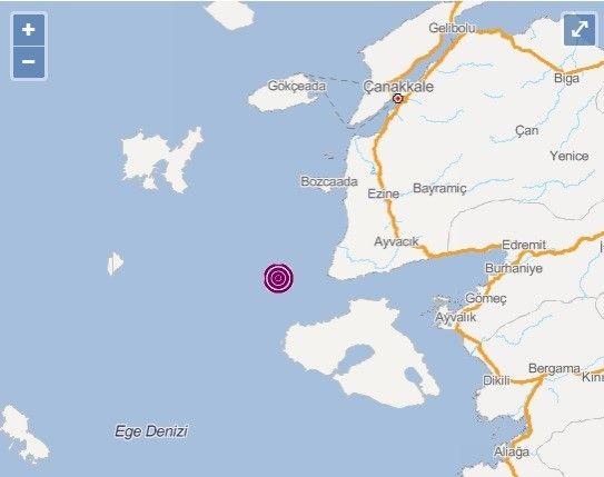 Çanakkale’de 3,8 şiddetinde deprem