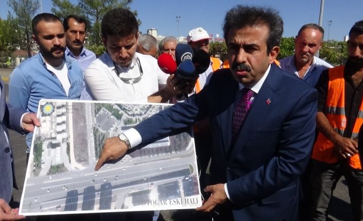 Diyarbakır Büyükşehir Belediyesi, otogar girişini yeniliyor