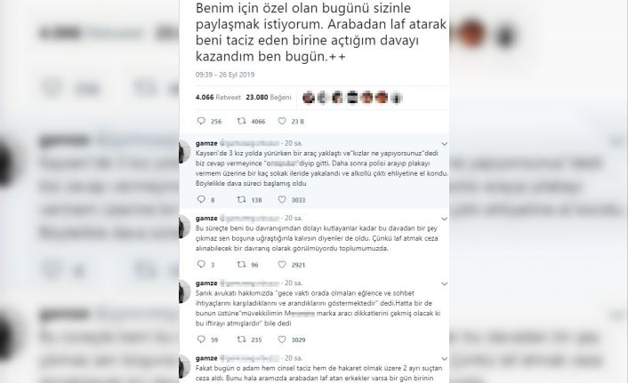 Genç kız kendisine laf atan şahsın peşini bırakmadı