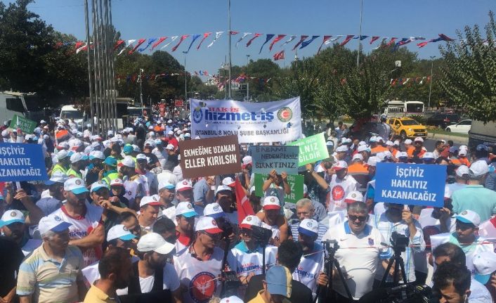 HAK-İŞ, İBB önündeki eyleme destek verdi