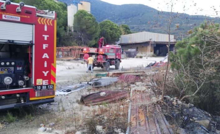 Şantiyede yangın çıktı