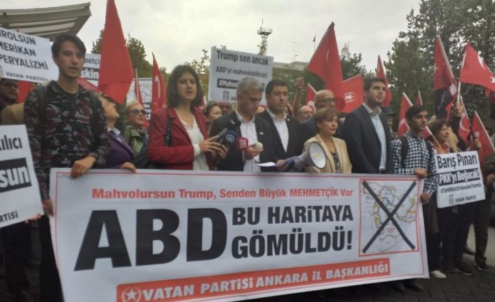 ABD Büyükelçiliği önünde Trump’a tepki eylemi