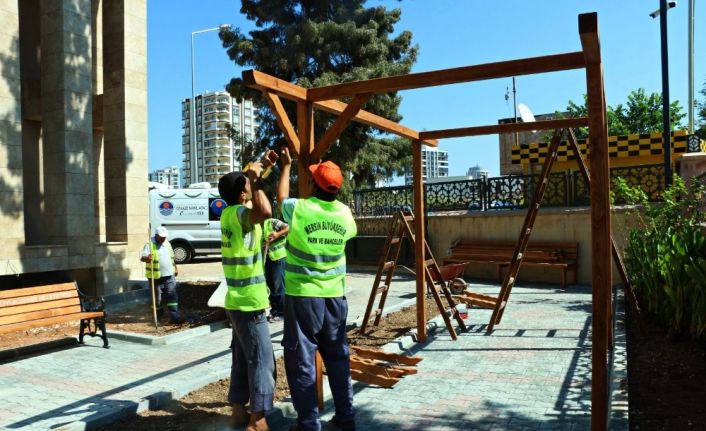 Büyükşehir Belediyesi’nden Cemevi bahçesine peyzaj düzenlemesi