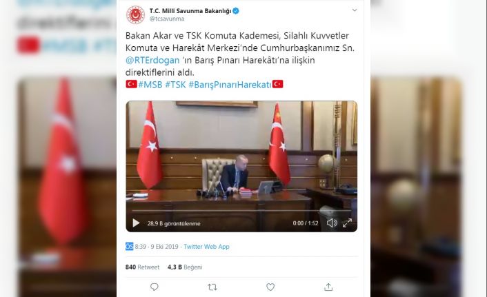 Cumhurbaşkanı Erdoğan’dan Barış Pınarı Harekatı’na ilişkin direktifler