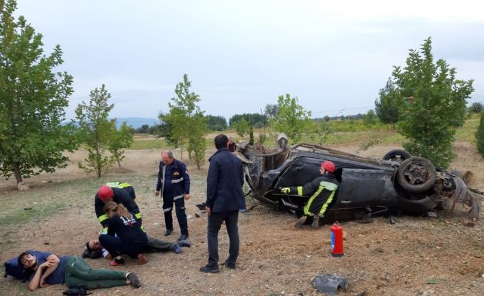 Denizli’de trafik kazası: 2 yaralı