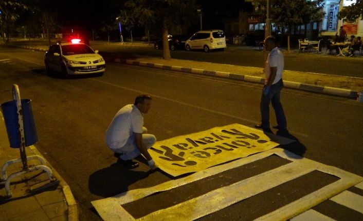 Gercüş’te yaya geçidi çizgileri yenilendi