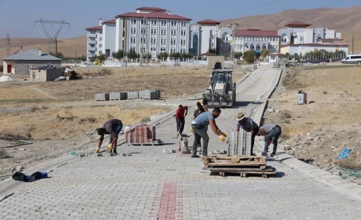 Gürpınar’da parke çalışmaları devam ediyor