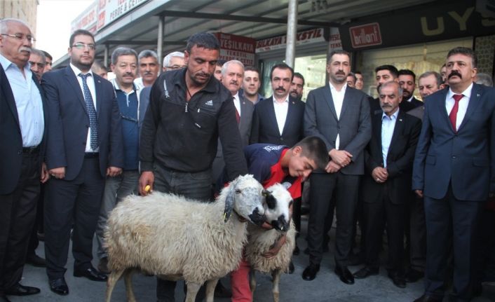 Harekata katılan Mehmetçik için kurban kesildi, dua edildi