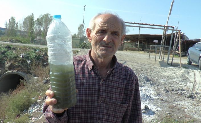 Kocaeli’de simsiyah su akan kanal vatandaşları korkutuyor