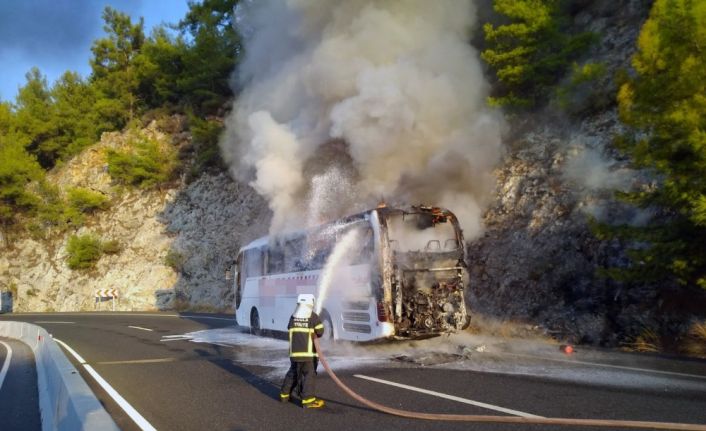 Muğla’da otobüs yangını