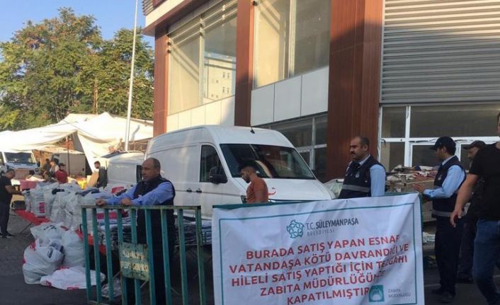 Pazardaki hileli satışa tezgah kapatma cezası