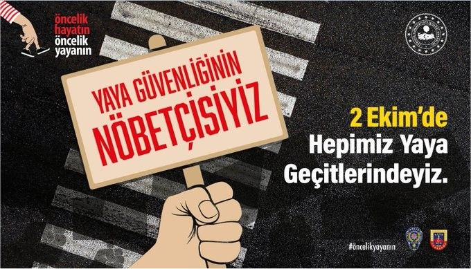 Yaya geçitlerinde ’Güvenlik’ nöbeti