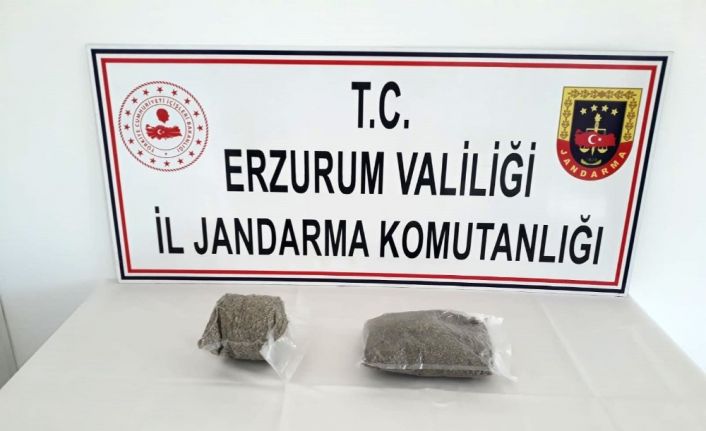 Yolcunun sırt çantasında 1 kilo bonzai ele geçirildi