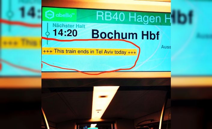 Almanya’daki tren istasyonunda “Tel Aviv” krizi