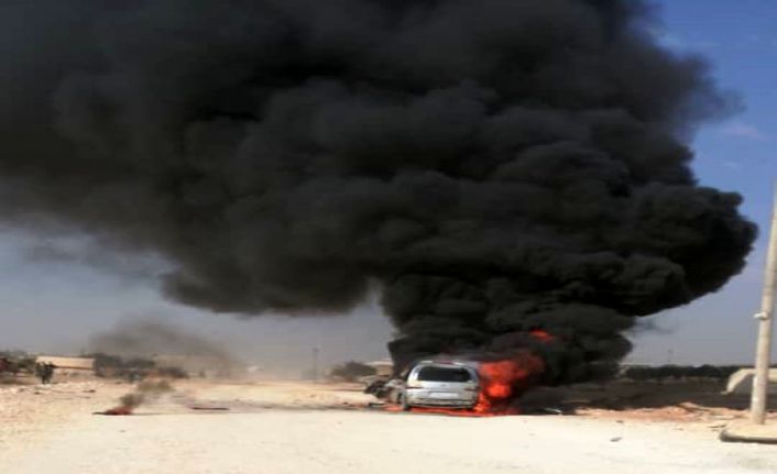 El Bab’da bomba yüklü araç patladı