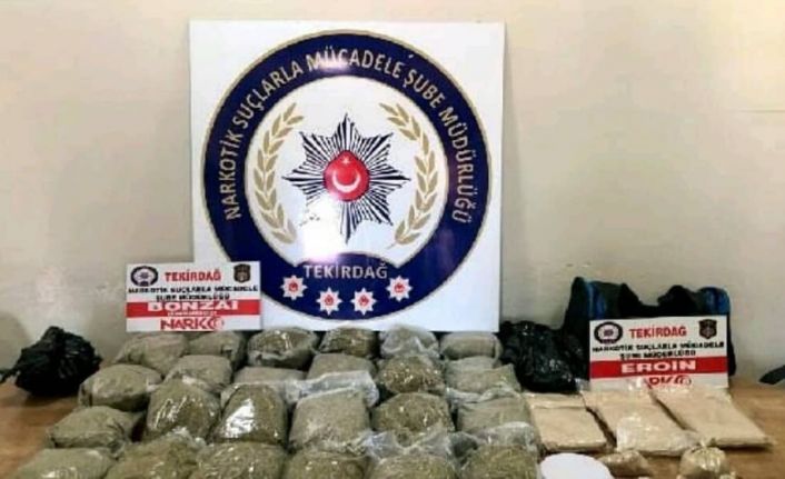 Tekirdağ’da 15 kilogram bonzai ve eroin ele geçirildi