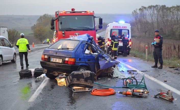 Tekirdağ’da yağışla gelen feci kazada 2 kadın öldü 3 yaralı