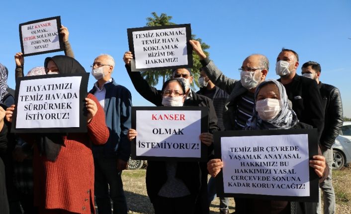 Çöp tesisine ‘Maskeli’ protesto