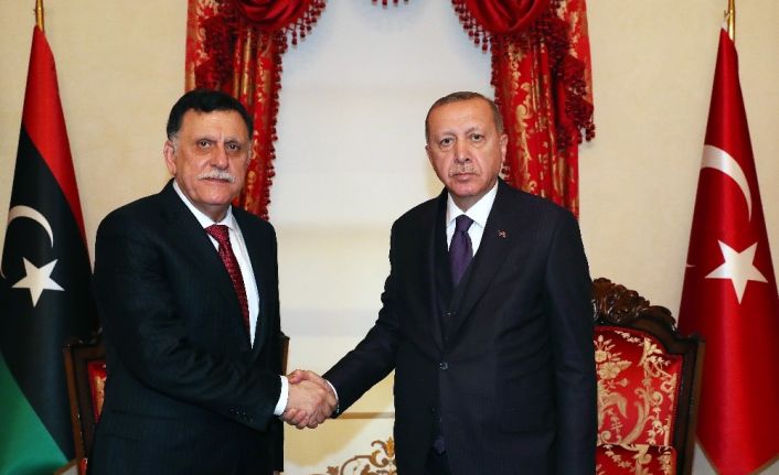 Cumhurbaşkanı Erdoğan, Fayez Al Sarraj’ı kabul etti