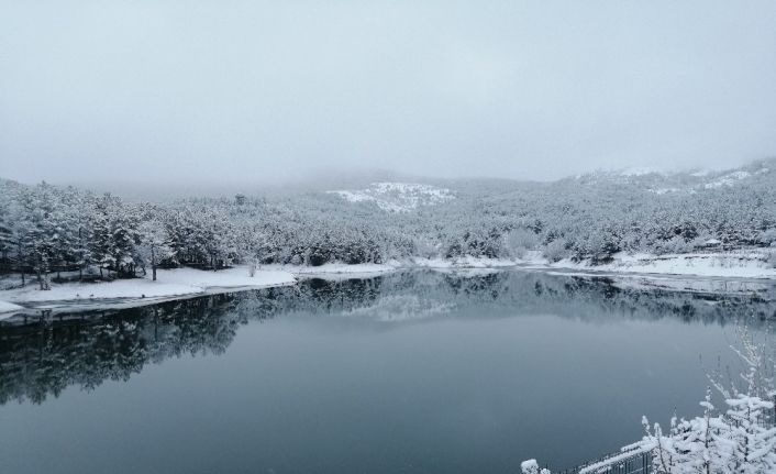 Yozgat Çamlığı Milli Parkı beyaza büründü