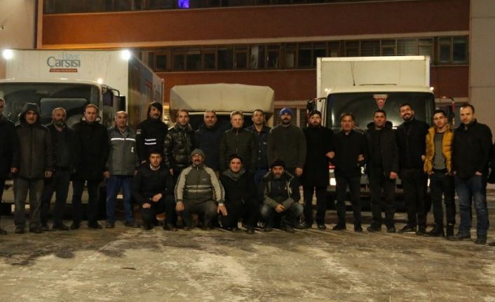 Erzurum’dan deprem bölgesine sevgi seli