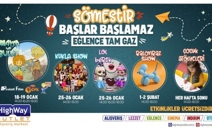 Highway Outlet AVM’de sömestr eğlencesi