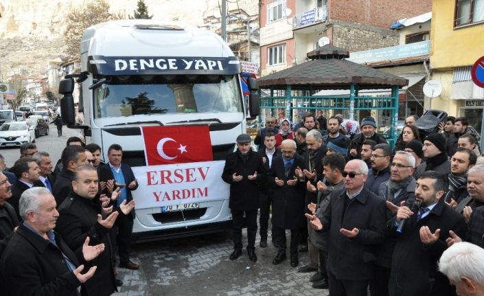 Karaman’dan Elazığ’a 9’ncu yardım tırı da yola çıktı