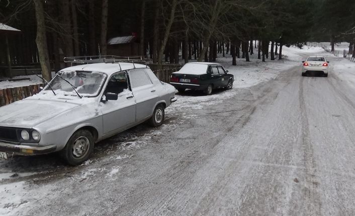 Kazdağları’nda kar yağışı başladı