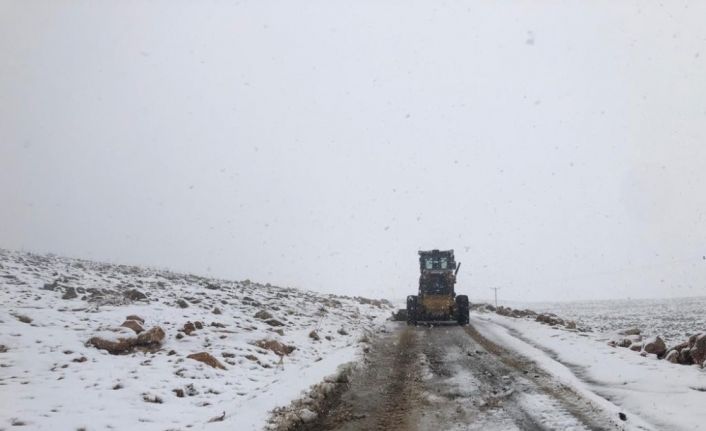 Nusaybin’de kardan dolayı kapanan yollar temizleniyor