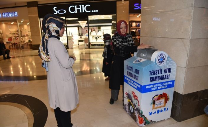 Selçuklu’dan Sıfır Atık Projesine Tekstil Atık Kumbarasıyla destek