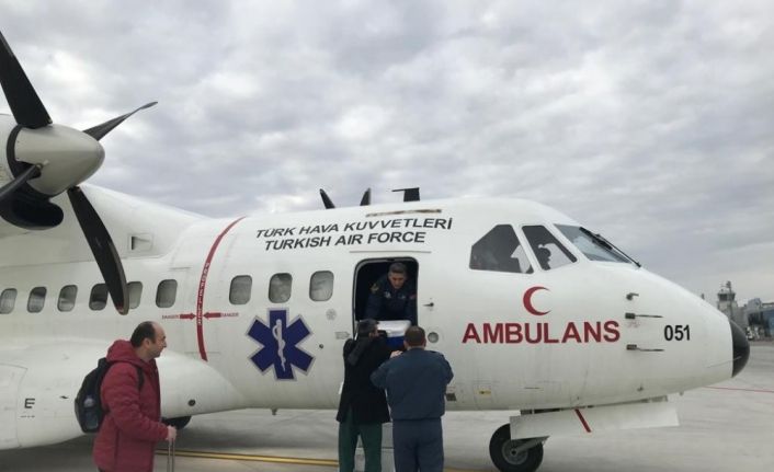 THK ambulans uçağı, KKTC’den Isparta’ya organ nakli için havalandı