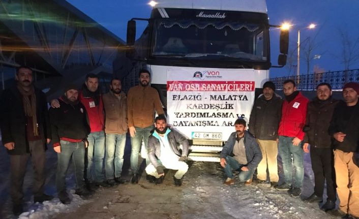 Van OSB’den Elazığ ve Malatya’ya destek