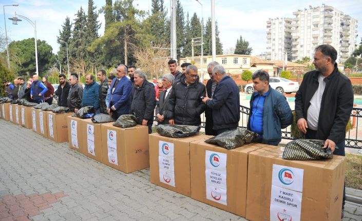 Amatör spor kulüplerine malzeme yardımı