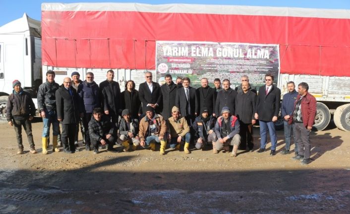 Sultandağı’ndan Elazığ ve Malatya’ya 26 ton elma gönderildi