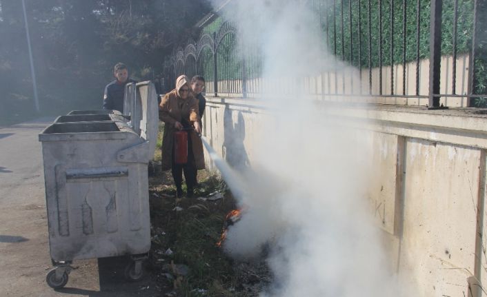 Yangın tatbikatı gerçek oldu