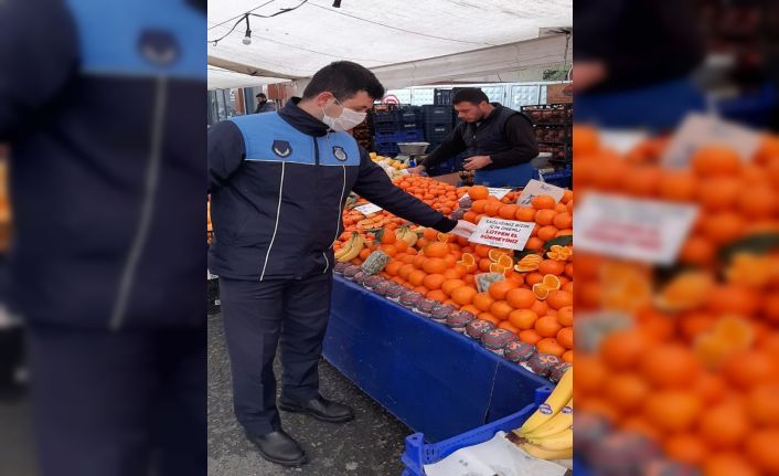 Bağcılar pazarlarında seç-al yasağı denetimi