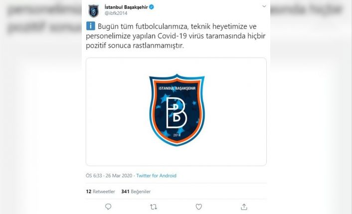 Başakşehir’den koronavirüs açıklaması