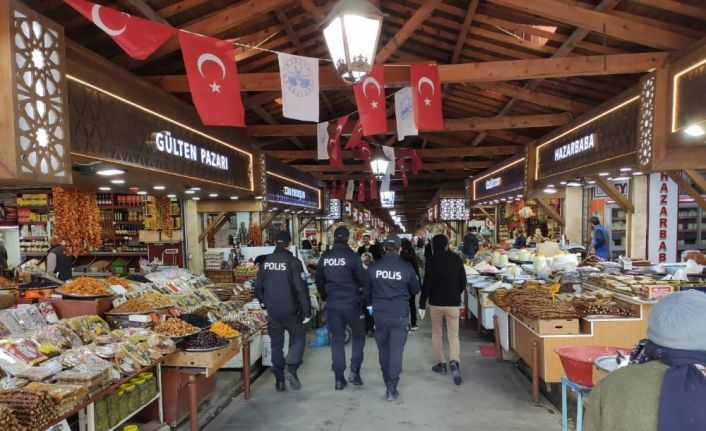 Elazığ Kapalı Çarşı’da korona virüs tedbirleri